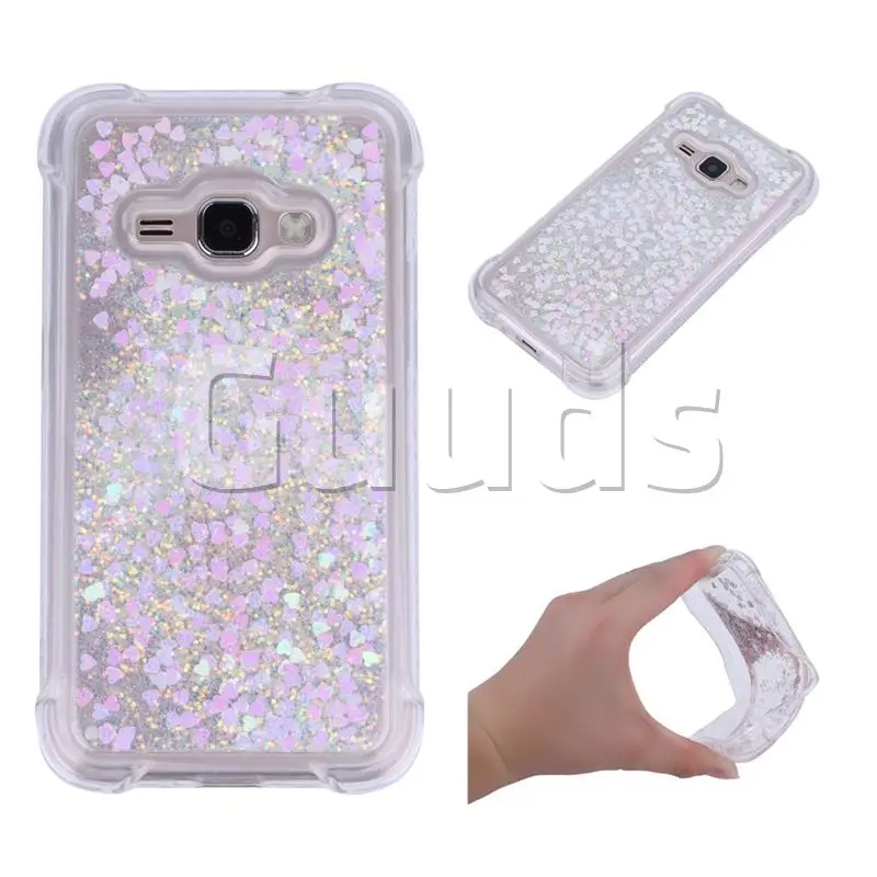 Dynamic Liquid Glitter Sand Quicksand Star TPU Case for Samsung Galaxy J1 2016 J120 - Pink