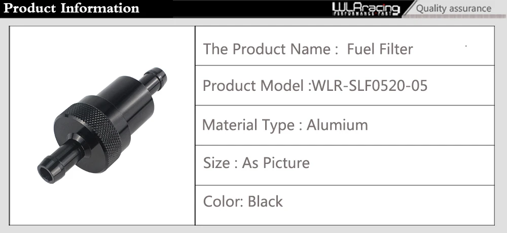 WLR RACING-In-Line уличный топливный фильтр 5/1" на входе/выходе полированный алюминиевый моющийся 150 топливный фильтр WLR-SLF0520-05