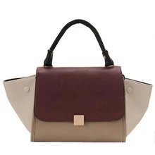 2017 Mujeres de la Marca Famosa Bolsos Del Diseñador Patchwork Hombro Bolsa de Mensajero Bolso de La Manera de LA PU Leatehr Candado Bolsa mujer XA141H