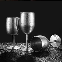 1 шт. бокал для вина из нержавеющей стали es Блестящий металлический флейт для шампанского для свадебной вечеринки красное вино стеклянная рюмка для коньяка барные принадлежности