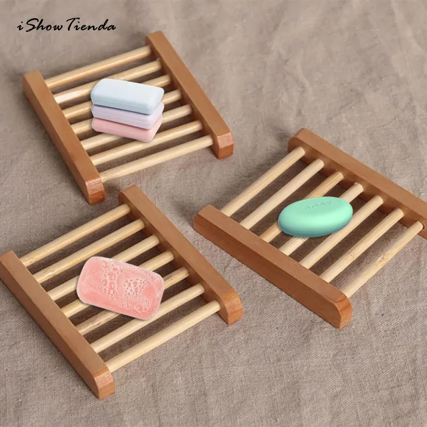 

1pc 12*9*1.7cm Natural Wood Soap Tray Holder Dish Storage Bath Shower Plate Home Wash Wood Soap Holder Bathroom Accessories