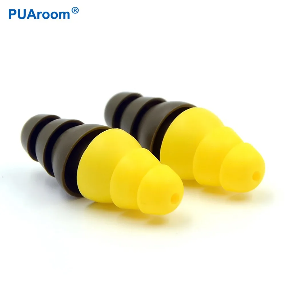 

PUAroom Anti-Noise Earplugs for Hearing Protection Noise Cancelling Resuable Silicone shooting earplugs
