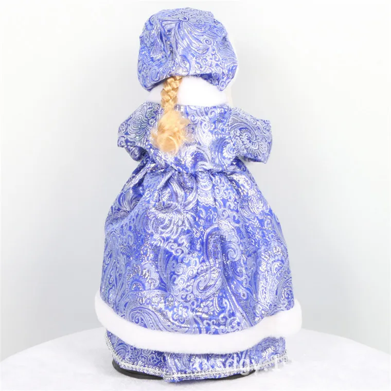 Traje para Crianças Presente de Natal Polegada Russo Musical Neve Maiden Falando Brinquedos Luz Elétrica Papai Noel Decoração 16 10 Brinquedos de pelúcia eletrônicos