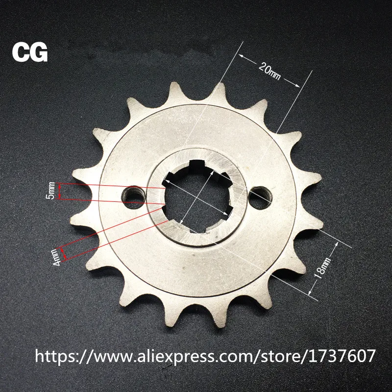 1pcs CG motorcycle sprocket/Front Engine Sprocket 15T 16T 17T Teeth