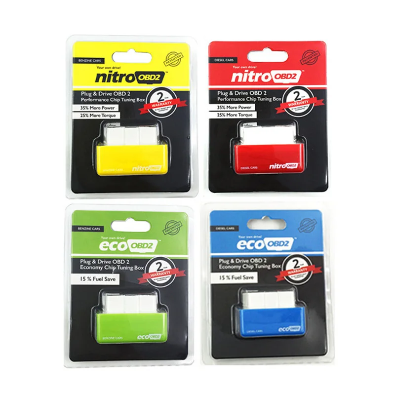 ECO OBD2 & Nitro полный чип тюнинг коробка NitroOBD для бензина автомобиля и дизельного эко