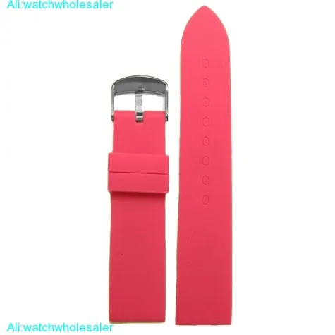 20mm Fun Magenta Color Silicone Jelly Rubber Lady Watch Band Straps WB1002O20JB