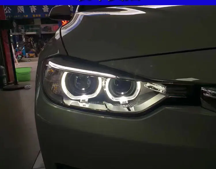 Автомобиль Стайлинг для BMW 316i 320i 328 335 F30 F35 фары 2013- фар DRL Объектив Двойной Луч H7 Ксеноновые bi Xenon объектива