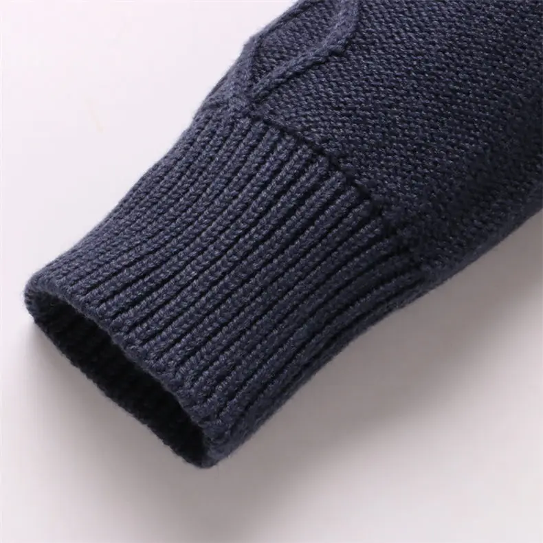 MuLS 2019 Heavy-Knit Half Zipper Pullover Sweater Men Winter Warm Thicken Cable knitwear Sweater Jumpers Male Cotton Acrylic 3XL 03