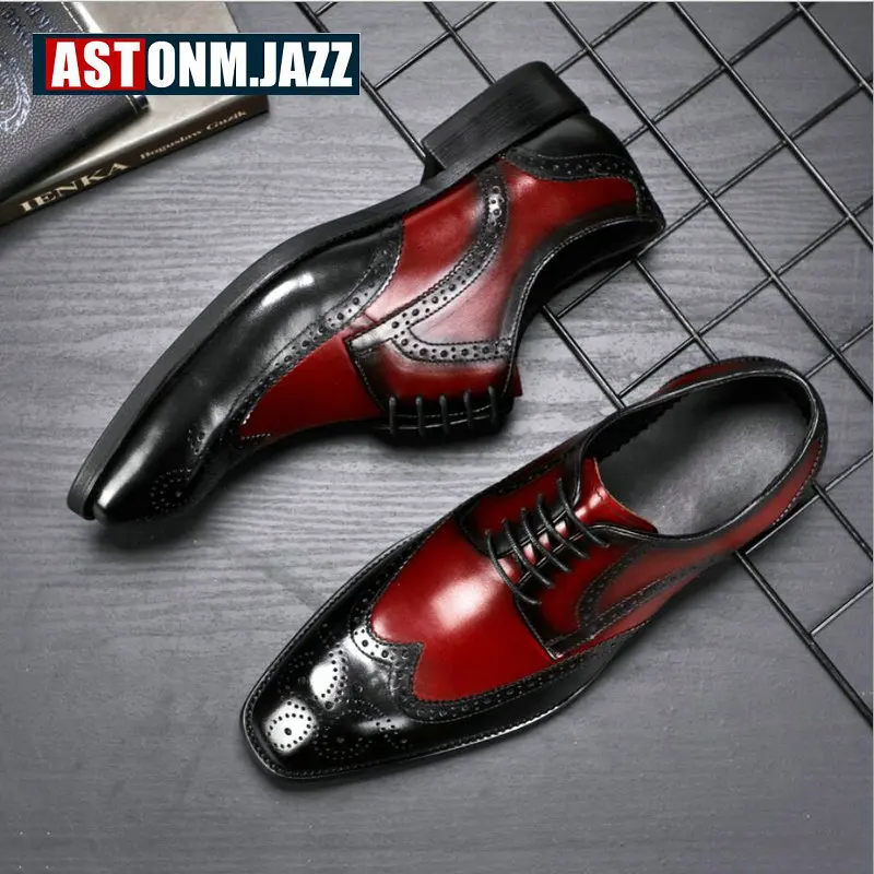 Men's Leather Casual Shoe Mens Genuine Leather Oxfords Shoe Office Casual Leather Shoes Men Brogue Lace-up Oxford Shoes For Men Men's Leather Casual Shoe Mens Genuine Leather Oxfords Shoe Office Casual Leather Shoes Men Brogue Lace-up Oxford Shoes For Men