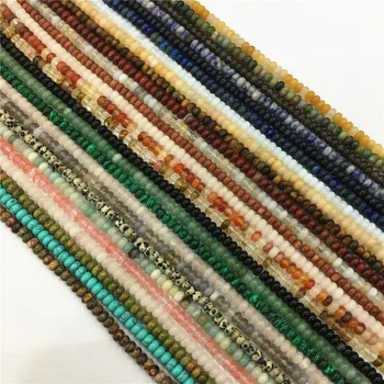 

Gazelle 200PCS 6mm*4mm Top Quality Natural Stone Cute Faceted Abacus Beads Agates Unakites For Jewelry Making Free Shipping