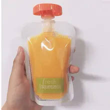 10 шт./партия многоразовый, для детского питания мешочки для кормления сумка для кормления ребенка сумка для еды многоразовый дополнительный мешок для еды безопасный