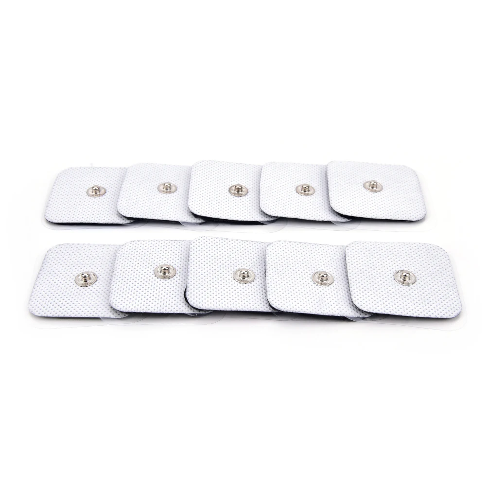 10pcs Square TENS Non woven Self Adhesive Replacement Electrode Pad For ...