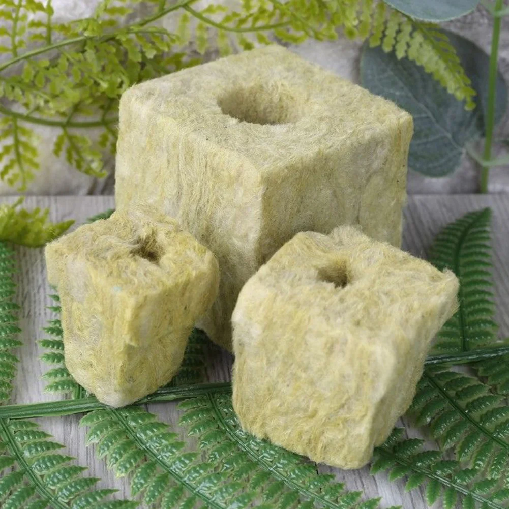

Hydroponic Grow Blocks Rockwool Cubes Soilless Cultivation Ventilative Media Compress Base Greenhouse Mini Garden Practical