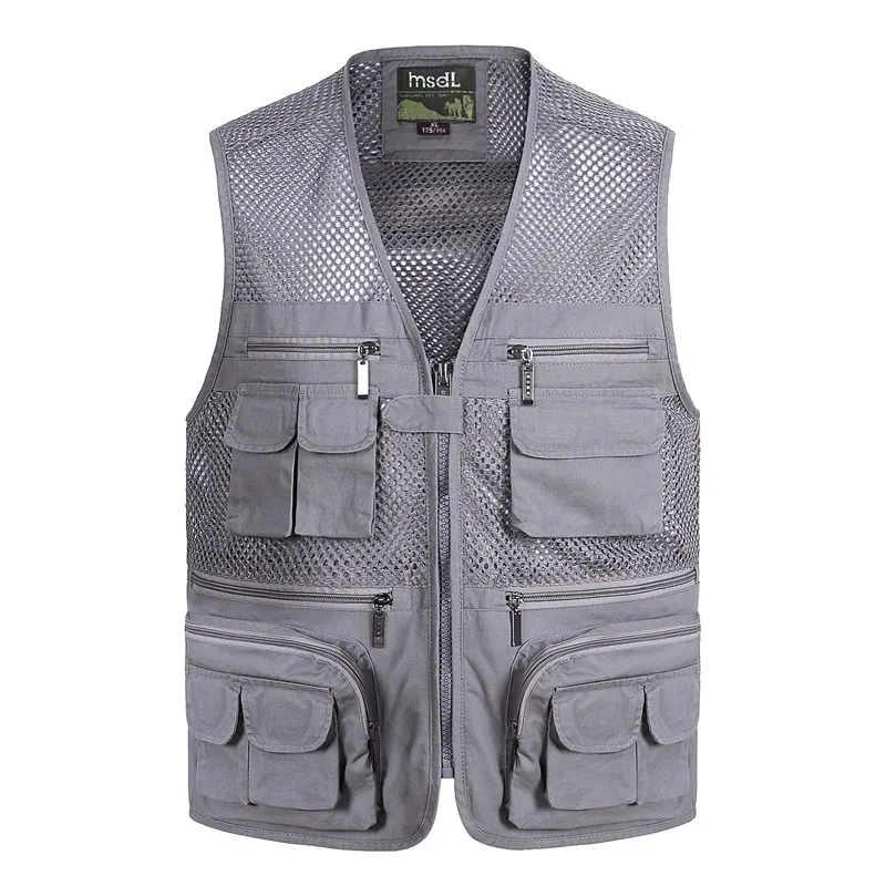 Summer Breathable Mesh Vest Men Fast Dry Photographer Sleeveless Jacket