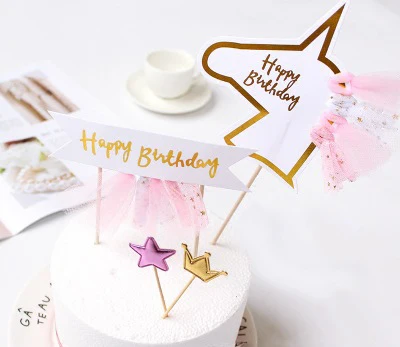 

Kawaii Unicornio Unicorn Party Cake Topper Baby Shower Happy Birthday Decorations Kids Beautiful Favors and Gifts 4 Colors