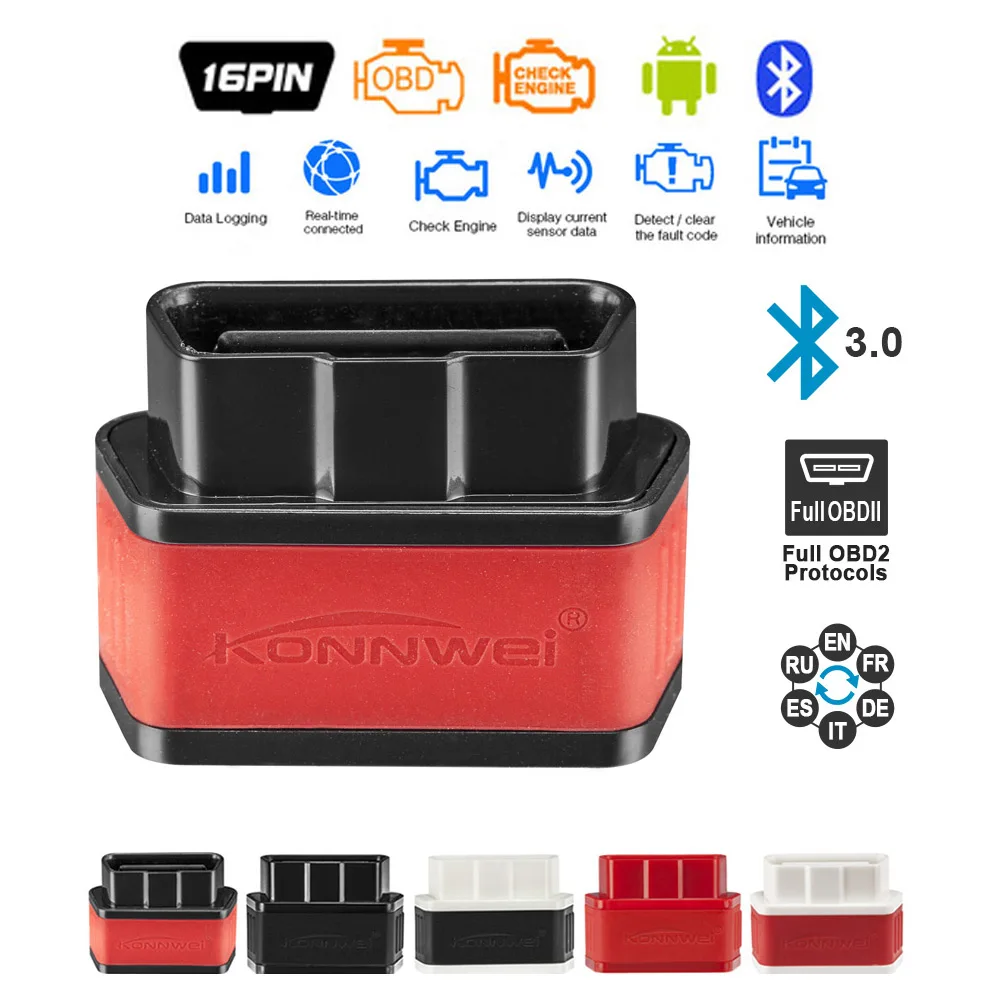 KONNWEI KW903 icar2 elm327 Bluetooth 3,0 автомобильный OBD2 OBDII автоматический диагностический инструмент elm 327 адаптер BT работает на Android