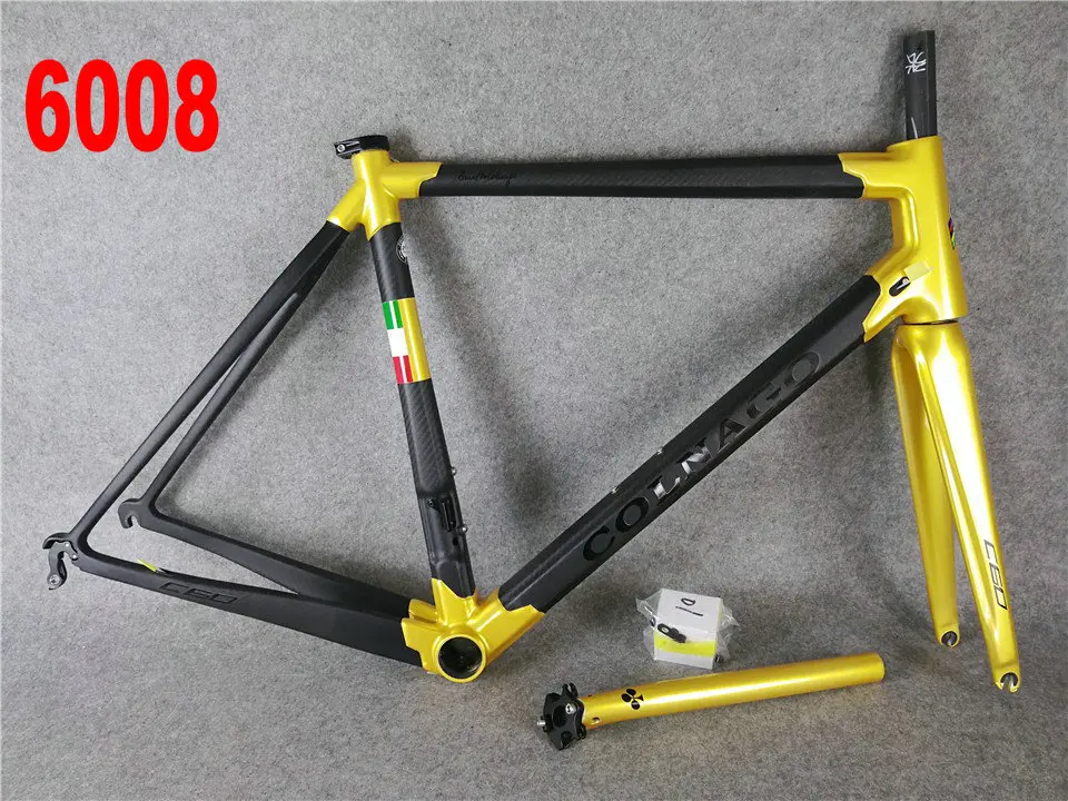 Cheap 28 colors Colnago C60 c64 frame Carbon Bicycle frameset Road Bike Frame bicycle glossy frame set 4