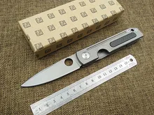 Новый открытый отдых тактический карманный складной нож D2 титановая ручка + коробка волокна ручка выживания спасательные подарочные ножи EDC инструменты
