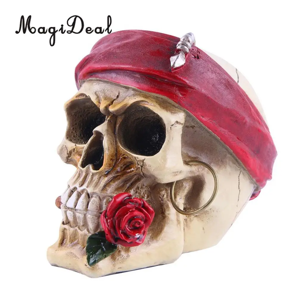 Collectable Resin Human Skull Skeleton Head for Desktop Shelf Display Decoration, 10 Styles