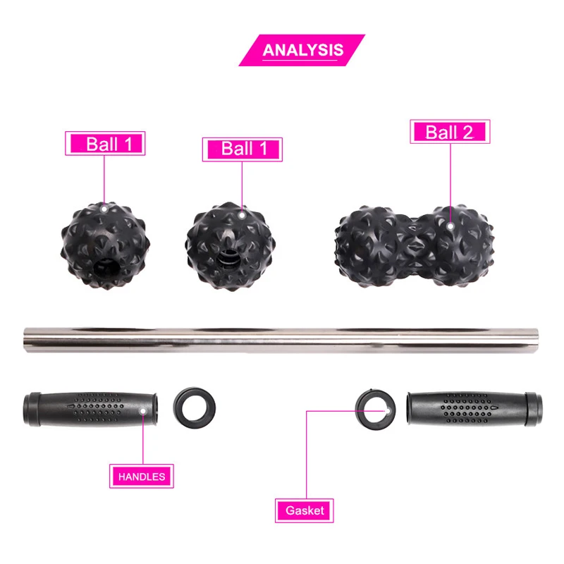 ProCircle булыжник фитнес-мяч Массажная палка Роликовые Ноги и восстановление спины болят и тугие мышцы