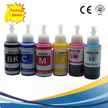 5 sets Dye Based Non OEM Set of 6 Refill Ink Kit 70ml For Epson L800