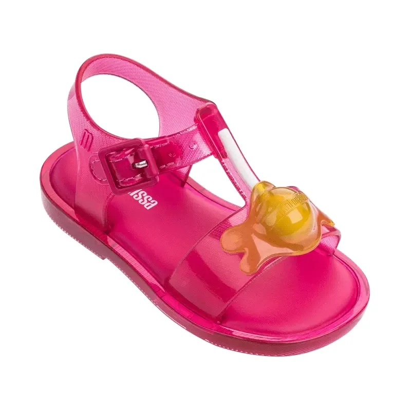 Новинка года; Летние сандалии для девочек с мини-принтом melissa; обувь дышащая сандалии; детские сандалии; милые сандалии melissa Mini