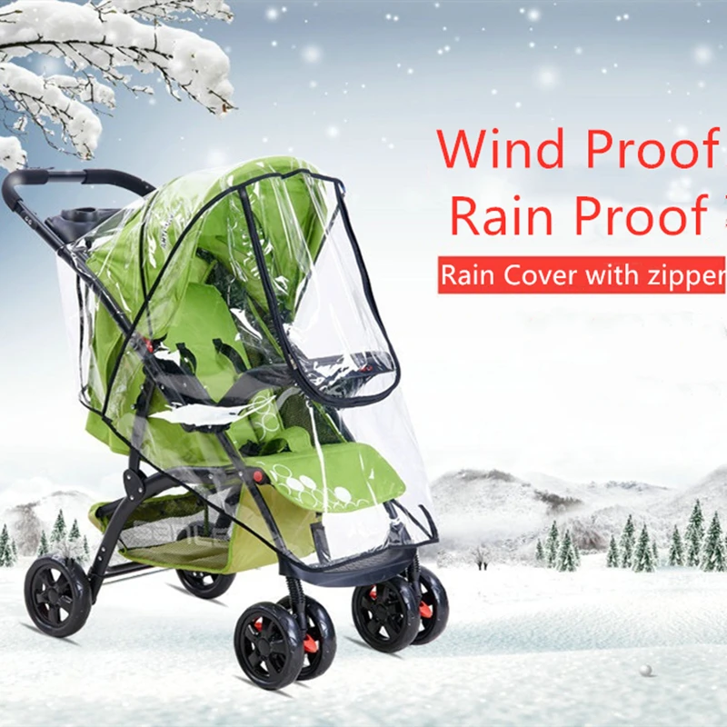 

Universal Baby Stroller Rain Cover Waterproof Wind Dust Shield Rain Canopy Raincoat for Stroller Pushchairs Stroller Accessories