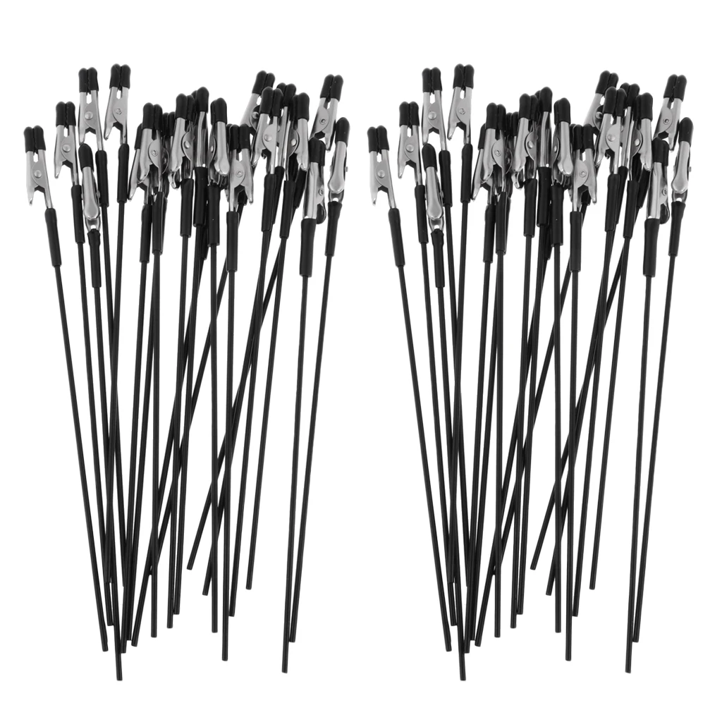 MagiDeal 40Pcs 17.8cm Airbrush Alligator Clip Military Model Color Inkjet Painting Sticks Tools for Gundam Figure Toy