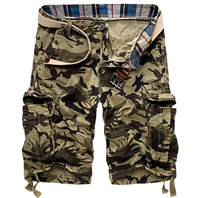 2018 Hot Sale Mens Military Cargo Shorts Brand New Army Camouflage Shorts Men Cotton Loose Work Casual Short Pants