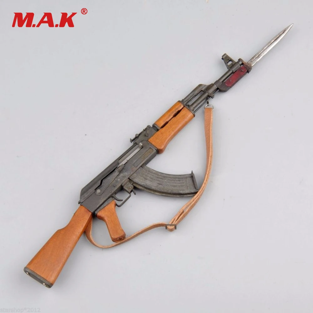 1/6 масштабная модель оружейные игрушки Металл AK47 модельный комплект с байонетом для 12 дюймов Военная фигурка солдат игрушки запчасти аксессуары