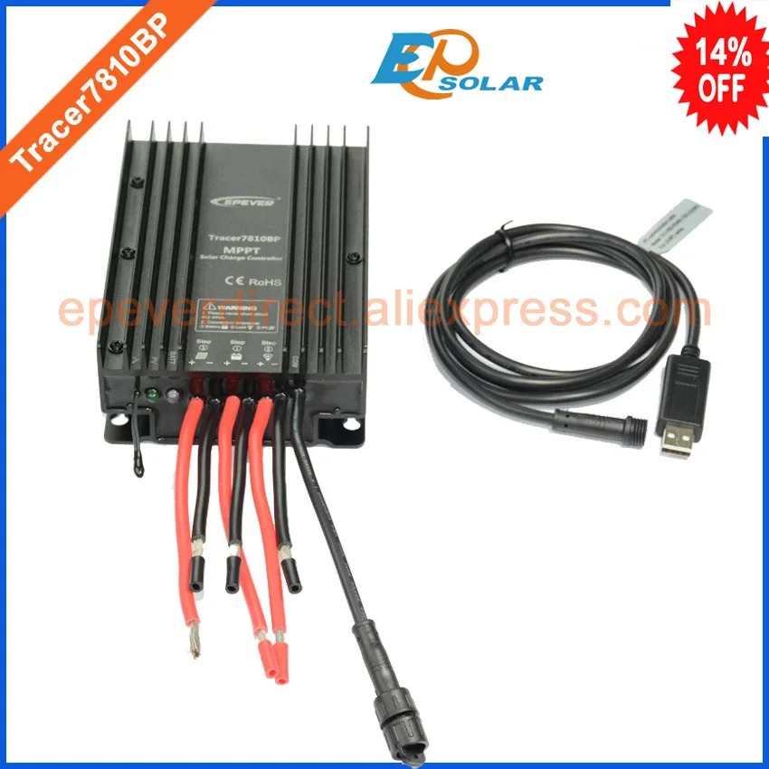 30A 30amp Новый EPEVER продукт Tracer7810BP 12В 24В Авто Тип с USB кабелем Солнечная Панель