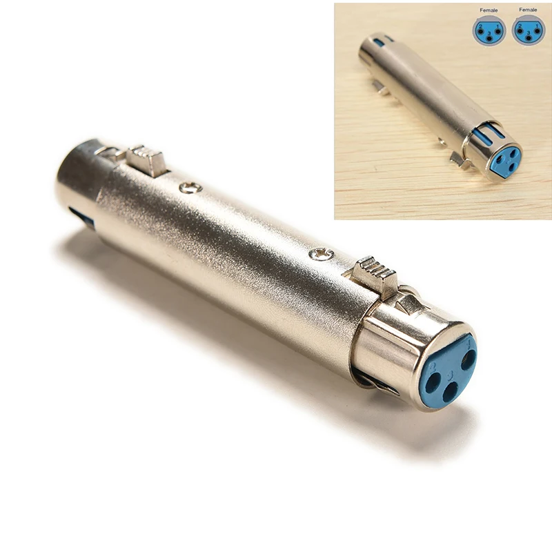 Jetting New 3 Pin Xlr Female To Xlr Female Jack Connector