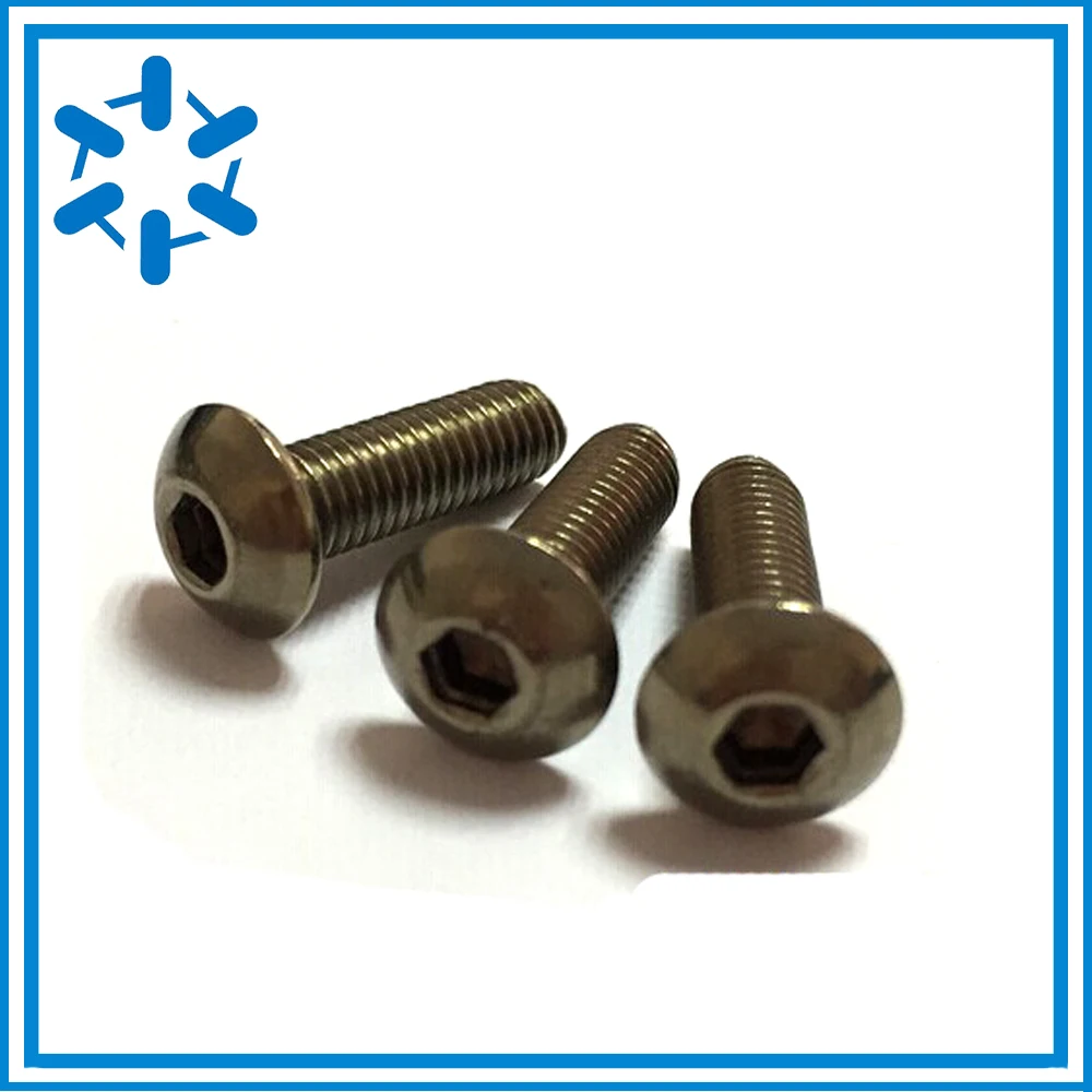 

50pcs Pure Titanium button head socket screw Ti GR2 ISO7380 M3*3/4/5/6/8/10/12/14/15/16/18/20/22/23/24/25/26/27/35/40/44/45/50