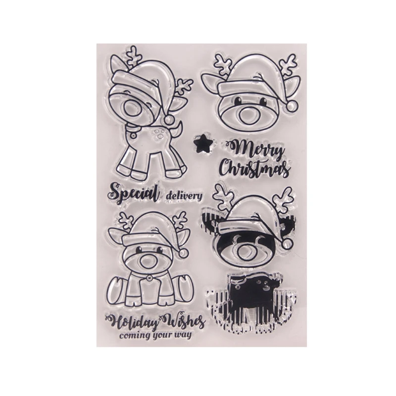 

Christmas Transparent Clear Stamp Seal Sheet Scrapbooking Album Decor Craft 2018 New Stamps for Scrapbooking