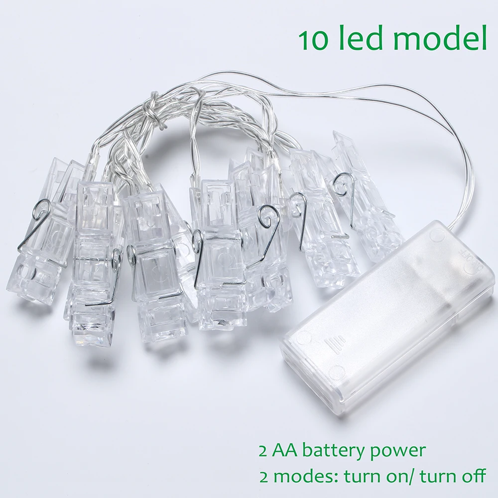 USB/батарея powered led фото клип Фея свет шнура Рождество венок для свадьбы праздника