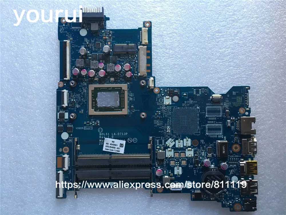 Модель yourui 854958-601 BDL51 для ноутбука HP 15-BA материнская плата со всеми функциями |