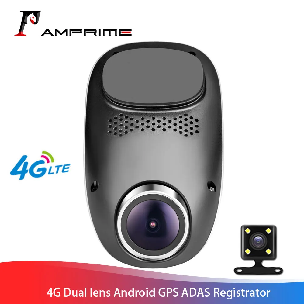 

AMPrime 4G Android Dash Camera GPS ADAS Registrator Dual lens FHD Mini Car DVR Loop Recording Dashcam Wifi Dvr Video Recorder