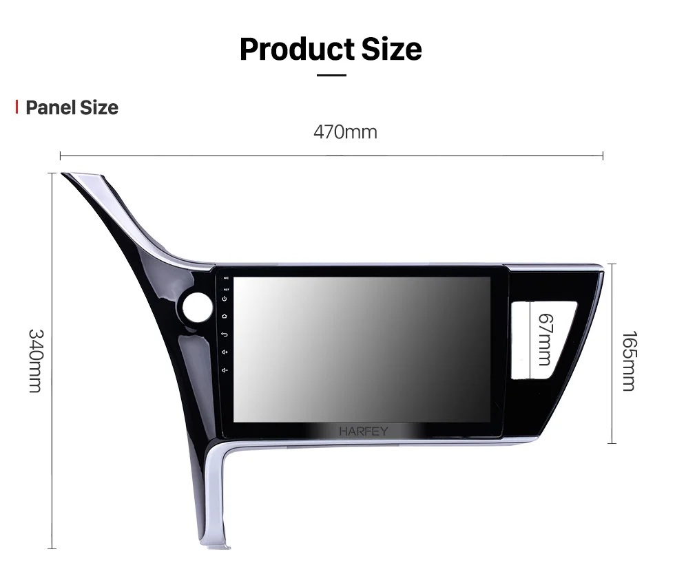 Excellent Harfey 10.1"Android 8.1 Car Stereo Screen Radio For Toyota Corolla(LHD) 2017 Car Multimedia player Wifi Bluetooth GPS Navigation 18