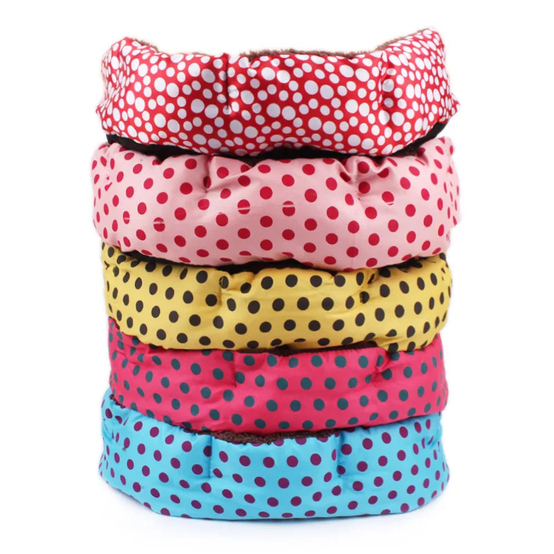 Round Dot Breathable Dog Beds Pet Cat Dog Bed/Mats Cotton Pet Dog Puppy Cat Soft Fleece Cozy