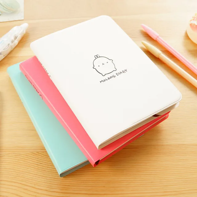 Kawaii Cute Mini Hardcover Notebook Molang Rabbit Vintage Planner