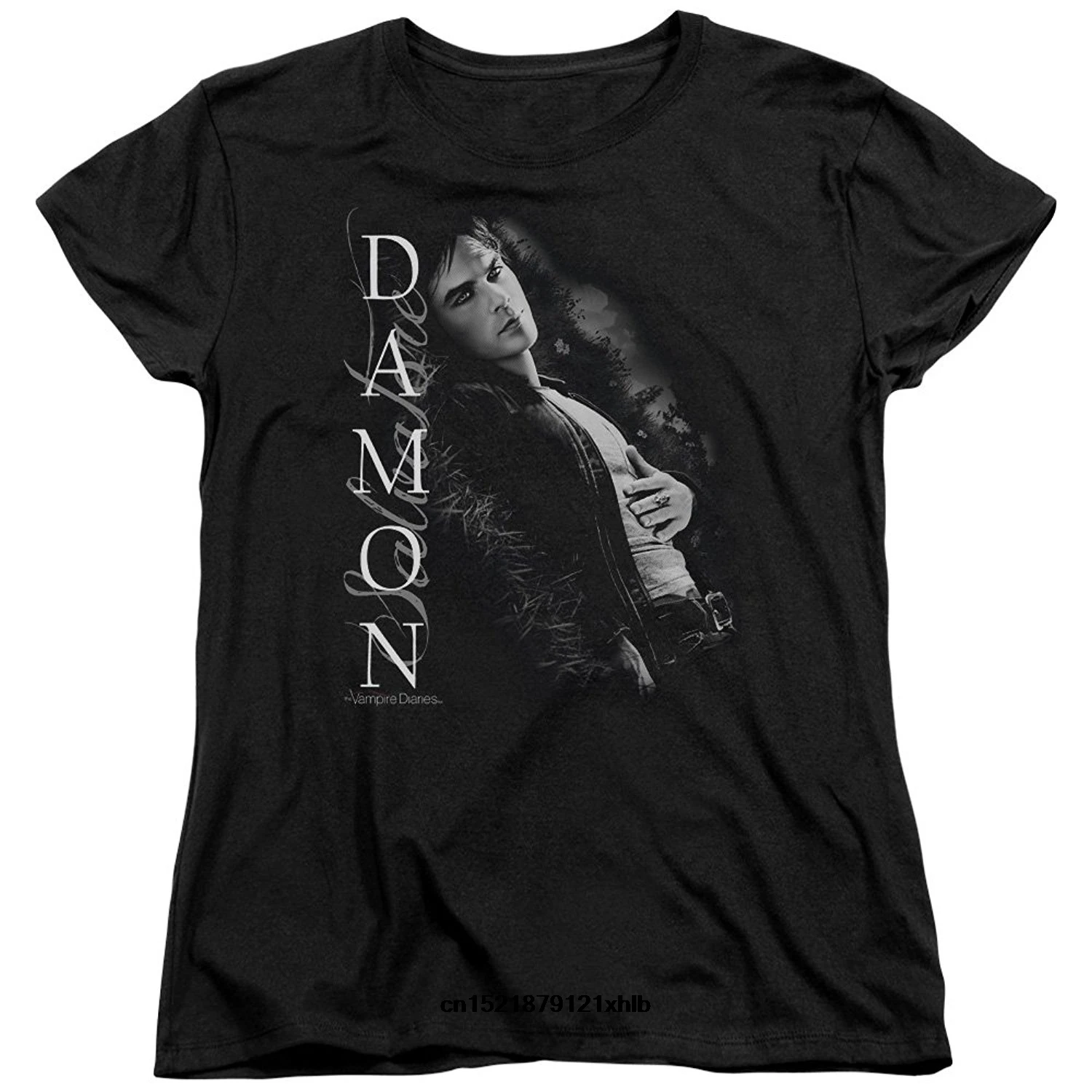 

Men t shirt Vampire Diaries Supernatural Drama TV Show Damon Salvatore Unisex Tee Plus Size t-shirt tshirt women