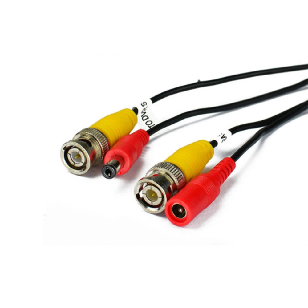 BNC Cable 5M/10M/18.3M/20M/30M/40M/50M Optional CCTV Cable Video Output DC Plug Cable for AHD/Analog BNC System DVR Kit