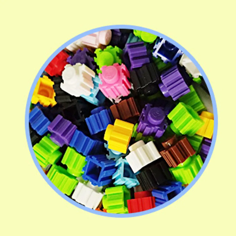 500 шт. DIY мини блоки аниме мультфильм Алмазный Блок пластиковый кубик