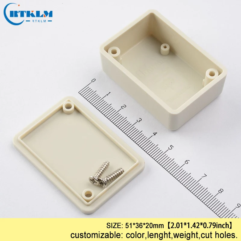 ABS plastic project case wire connectors plastic enclosure diy speaker box small design CUSTOM LED junction box 51*36*20mm 20PCS