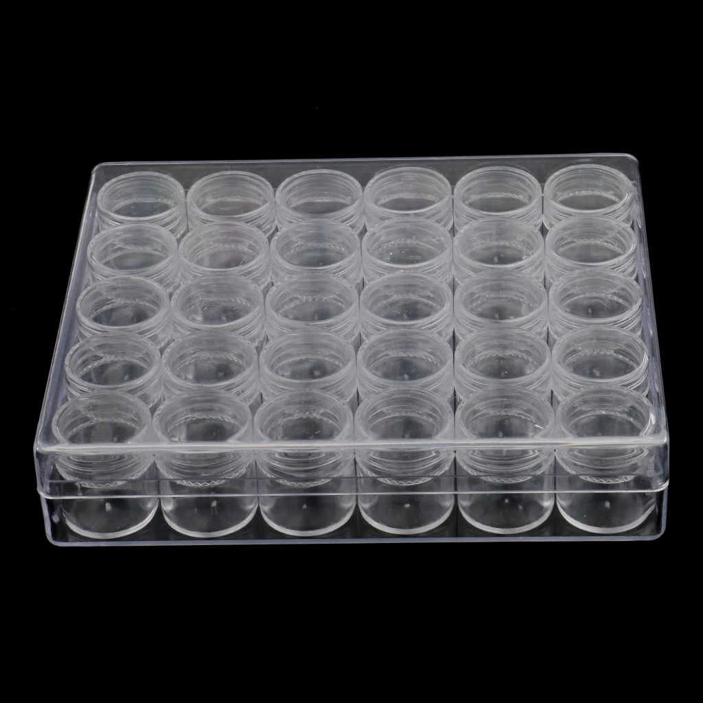 Empty 30 Slot Storage Box Nail Art Makeup Jewelry Craft Case Organizer Beads Container 