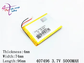 

407496 3.7V 5000mAH 407595 Li-ion Tablet pc battery For 7,8,9 inch tablet PC Polymer lithiumion Battery With High Quality