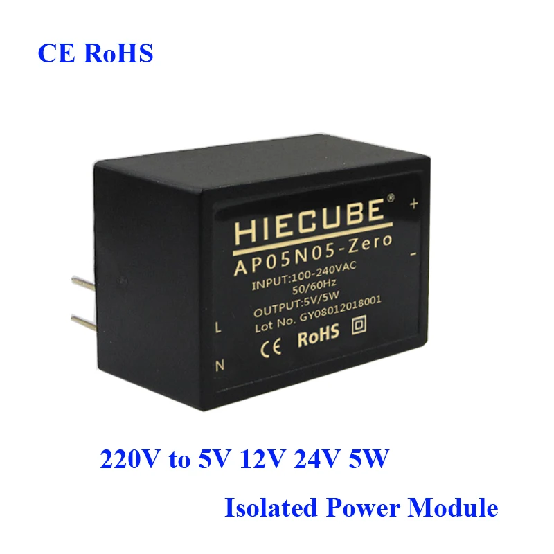

AC-DC low ripple isolation switch power supply module AC220V to DC5V 6V 9V 12V15V 24V/5W step-down regulator