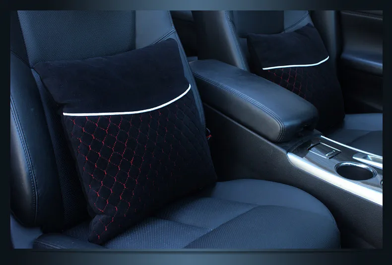 Подголовник автомобиля подушка для шеи плюшевые авто защита шеи Отдых подушки для сиденья талии поддерживает подушка памяти хлопок