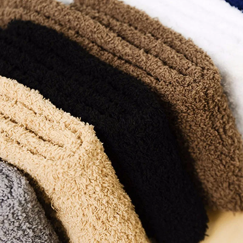 Очень уютные кашемировые носки для мужчин и женщин, зимние теплые домашние Пушистые Носки для сна