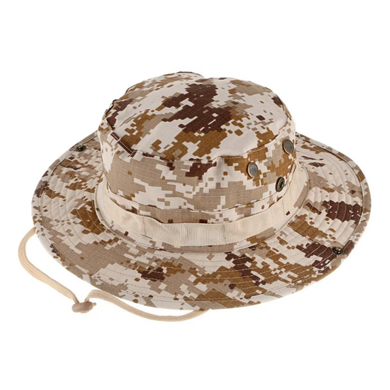 Высококачественные Тактические страйкбол камуфляж снайпера Boonie шляпы для мужчин и женщин наружная бейсболка для горного туризма военная шляпа - Цвет: Desert Digital